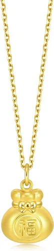 Vista 2 de CHOW SANG SANG 999 24K Gold Chinese Gifting Collection Fortune Bag Charm para mujeres 91975P