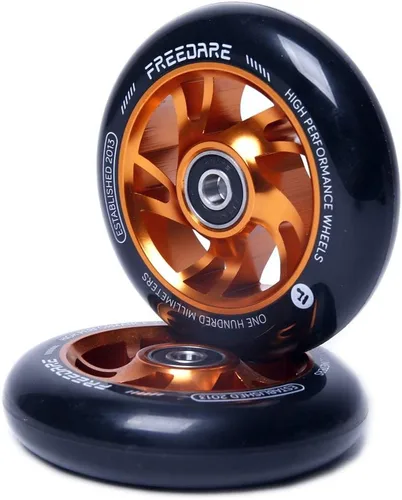 Vista 7 de FREEDARE - Par de ruedas de repuesto para scooter de acrobacias Pro de 3.937 in, 2 piezas con rodamientos ABEC