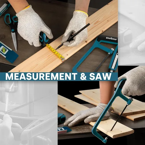 Vista 7 de Enventor Juego de herramientas, kit de 220 piezas para el hogar con caja de herramientas, llave y herramientas manuales para reparaciones del hogar