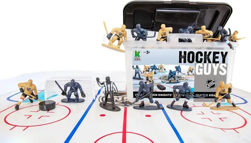 Kaskey Kids NHL Hockey Guys, Vegas Knights vs. Seattle Kraken, 27 piezas en cada juego, incluye 2 equipos y estuche de almacenamiento de viaje,