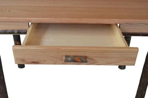 Vista 4 de Escritorio rectangular pequeño de nogal manchado natural Amish-Made Natural Stain