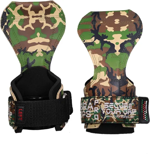 Vista 19 de Cobra Grips Weight Lifting Gloves with Adjustable Neoprene Padded Wrist Wraps - Heavy Duty Alternative to Power Lifting Hooks for Deadlifts