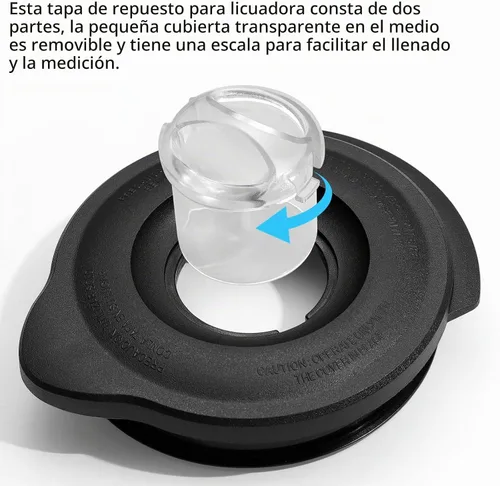 Vista 4 de Cubierta de tapa de licuadora de 6 tazas para tarro de licuadora Os-ter 124461-000-000 178891-000-000 apto para Os-ter Pro 1200 piezas de repuesto