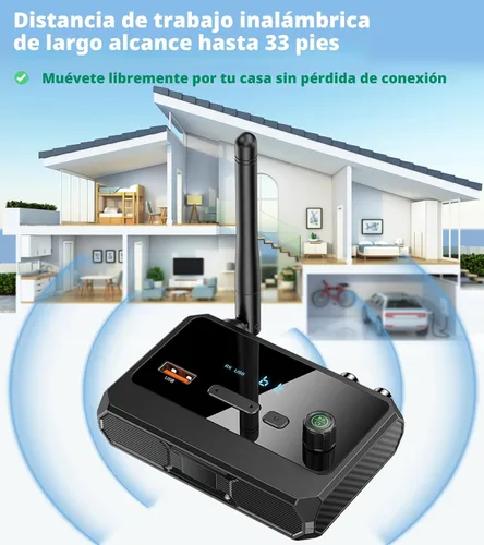 Vista 5 de KAIY - Receptor Bluetooth 5.3 para estéreo doméstico, adaptador Bluetooth a RCA de baja latencia óptica y audio de música HD