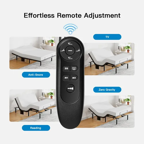 Vista 5 de Pipishell - Somier ajustable individual XL, base de cama eléctrica con inclinación de la cabecera y las patas, puertos USB-A y USB-C, iluminación