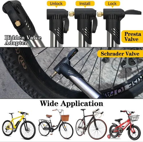 Vista 5 de Kit de Reparación de Bicicleta, Bolsa de Reparación de Bicicleta con Bomba de Neumáticos, Kit de Herramientas de Bicicleta para Viajes de Camping