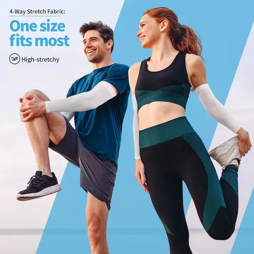 Vista 6 de YESLIFE UPF 50 Cooling Sports Arm Sleeve for Men&Women