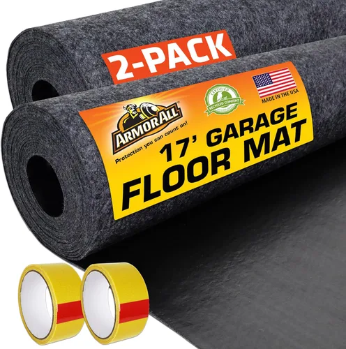 Vista 12 de Armor All Alfombra de mantenimiento premium para derrames de aceite, tapete para piso de garaje, (30" x 59") (paquete de 2), absorbente