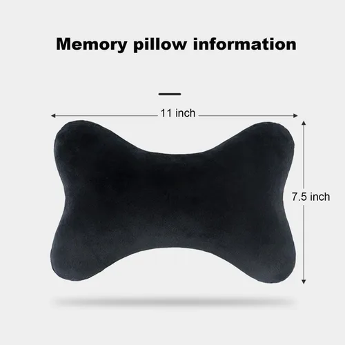 Vista 4 de Almohada para el cuello del auto (paquete de 2), almohada suave con memoria para el reposacabezas del automóvil, cómoda y transpirable, almohada