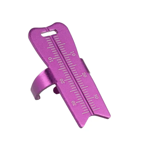 Vista 10 de Anillo de medición endodóntico, regla de dedo roja, instrumento de medición de conducto radicular dental de aluminio, 1.4 in, 1,4 pulgadas, fácil