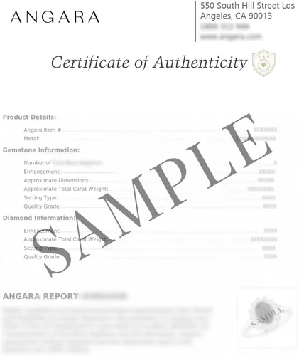 Vista 7 de Angara Natural Emerald Solitaire Pendant Necklace in Sterling Silver14K Solid GoldPlatinum for Women with 18" Chain May Birthstone Jewelry Gift for