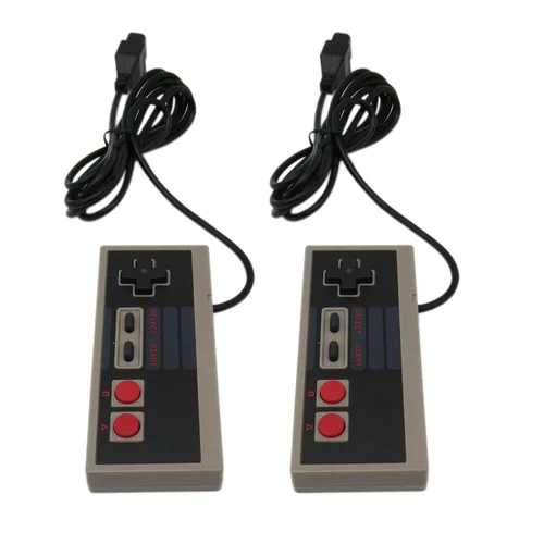 Vista 2 de USonline911 2025 New Pair of Controller For NES-004 Nintendo NES Vintage Console Wired Gamepd