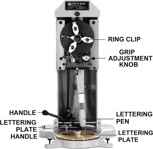 Vista 3 de VEVOR - Gravador de Anillo Interior de Doble Cara con Dial de Estampación de Bloque de Letras de 1.5mm-2.0mm para Grabado Interno de Anillos