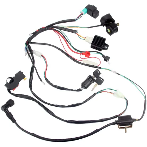 Vista 5 de Arnés de cableado de motor de arranque eléctrico Bobina CDI Solenoide Relé para ATV de 50cc 70cc 110cc 125cc de 4 tiempos Pit Quad Moto de tierra