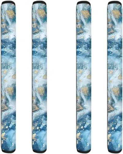 Vista 29 de Juego de 4 cubiertas lavables para manija de puerta de refrigerador, protector antideslizante para refrigerador, horno, evita huellas dactilares