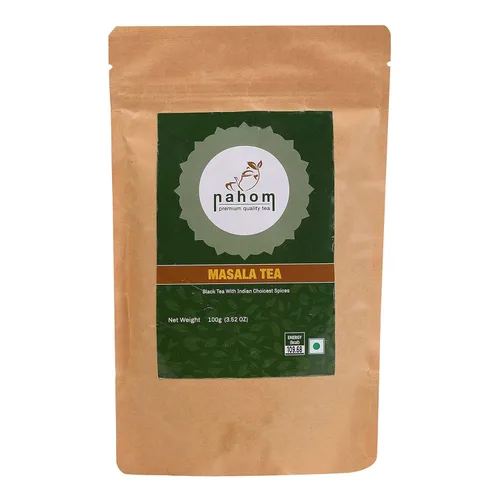 NAHOM India's Mix Masala Chai Tea Hojas sueltas, mezcla de té negro, canela, cardamomo y pimienta negra té Masala especiado | Chai Latte Traje 3.53