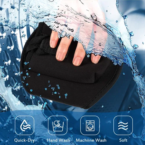 Vista 6 de Jexine Paquete de 12 cinturones de micrófono inalámbricos para teatro de neopreno con correa anti caída, cinturón absorbente de sudor, bolsa