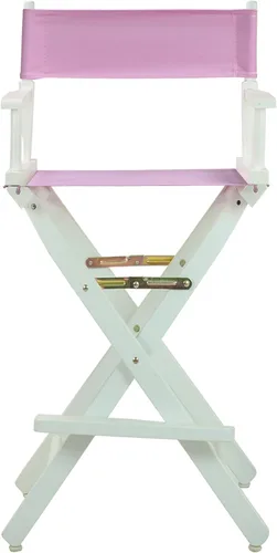 Vista 263 de Casual Home - Silla de director de 30 in, marco blanco, con lona color blanco, altura de barra