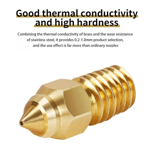 Vista 5 de Kit de boquillas de latón Creality de 22 piezas para Ender 5 S1, kit de boquillas de impresora 3D de 10 piezas de 0.4mm y 2 piezas de 0.2mm, 0.3mm