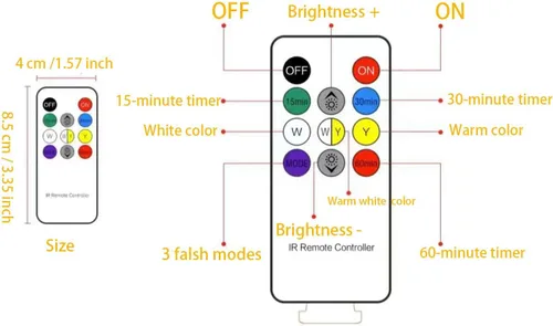 Vista 4 de Lámpara de mesa de pájaros con control remoto y táctil 3 temperaturas de color y 3 niveles de brillo ajustable luz nocturna Lámpara de noche