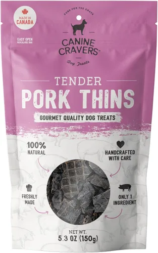Vista 11 de Canine Cravers - Golosinas para perros de un solo ingrediente, pollo fresco de granja, alimento hipoalergénico de grado humano secado al aire