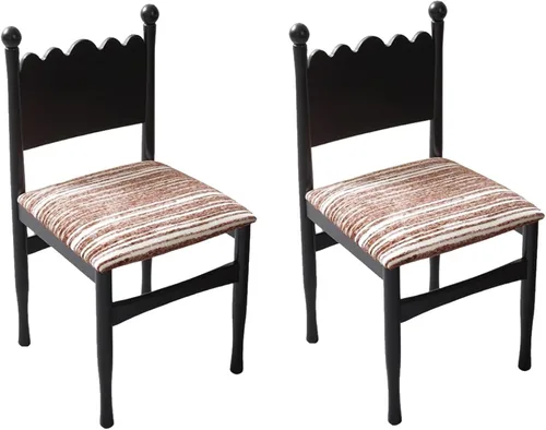 Vista 14 de Solid Wood Dining Chair Upholstered Kitchen Chairs, Dining Room Chairs of 4, Black Accent Chair for Kitchen, Dining Room, Living Room