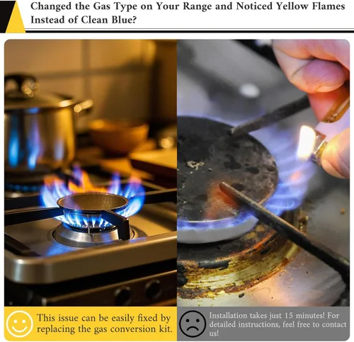 Vista 6 de Agm73069204 Kit de conversión de gas natural a LP. Compatible con Kenmore, kit de conversión de propano líquido (Lp) LG para cocina de gas, horno