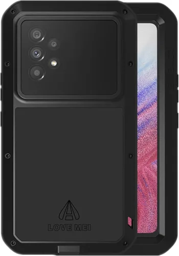 LOVE MEI Compatible con Samsung Galaxy A53 5G, deportes al aire libre, resistente al agua, militar, resistente, a prueba de golpes, polvo y Negro