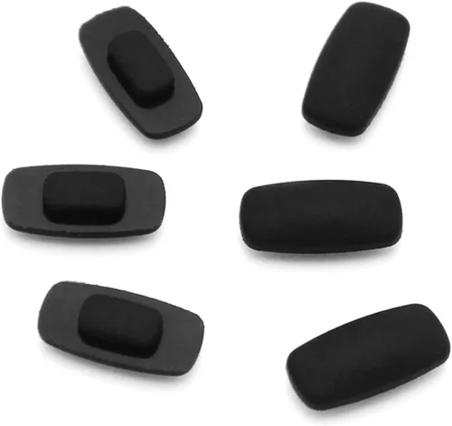 Vista 3 de 4 pares de almohadillas de nariz de repuesto de silicona para lentes, lentes de sol, rectángulo negro