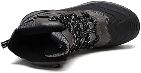 Vista 6 de NORTIV 8 - Botas de esquí de invierno con suela de goma para hombre, con aislamiento impermeable