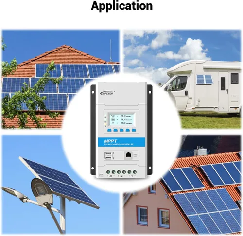Vista 9 de EPEVER Controlador de carga solar MPPT 20A 12V/24V Auto Panel Solar Regulador de carga con pantalla LED y LCD Puerto USB doble y MT50 Medidor remoto
