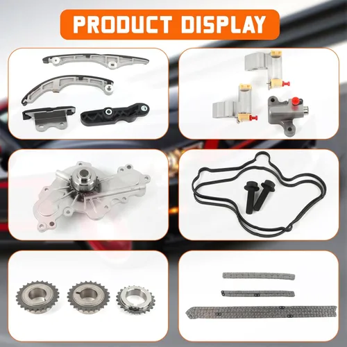 Vista 6 de Kit de cadena de distribución del motor - con bomba de agua para Ford Edge Flex Taurus 3.5L 2007-2010 para Lincoln MKS MKT MKX para Mazda 6 CX-9