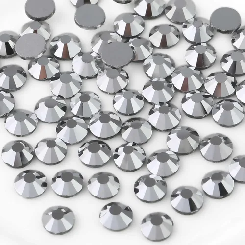 Vista 60 de Beadsland 288 diamantes de imitación de cristal con parte trasera plana, gemas redondas para arte de uñas y manualidades, pegamento, topacio, SS30