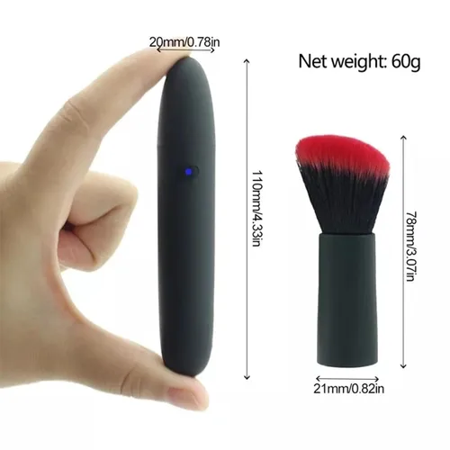 Vista 7 de 1 unids cepillo de belleza portátil carga USB herramienta de maquillaje eléctrico cosméticos cepillo corrector fundación herramientas negro