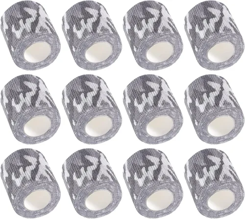 Vista 51 de IndigoCase Paquete de 6 vendajes autoadhesivos de 2 pulgadas, paquete variado de vendajes de color negro, cinta de agarre elástica, envolturas