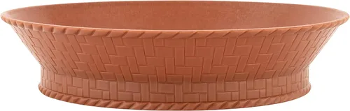 Vista 3 de G.E.T. RB-894-TER-EC - Cesta redonda para servir con base, 7.27 pulgadas, color terracota (juego de 4)