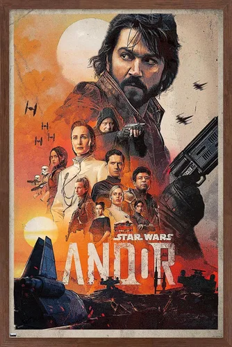 Vista 10 de Trends International Star Wars: Andor - Póster de pared de una hoja, 14.725 x 22.375 pulgadas, versión enmarcada de madera de granero Versión