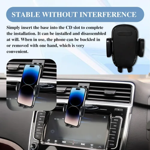 Vista 5 de Zufoty Soporte universal para teléfono de automóvil, soporte universal para teléfono de ventilación de automóvil, parabrisas y teléfono celular