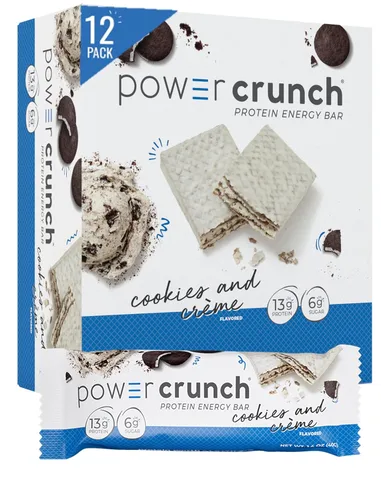 Vista 10 de Power Crunch Barras de oblea de proteínas, bocadillos ricos en proteínas con delicioso sabor, S'Mores, 1.4 onzas (12 unidades)