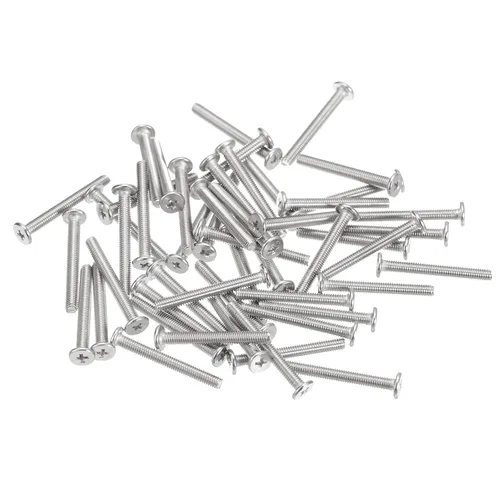 Vista 73 de uxcell M1-0.010 x 0.079 in, 100 tornillos de cabeza plana redonda de acero inoxidable 304 Phillips Drive Machine Tornillos de fijación de hardware