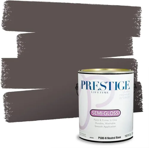Vista 96 de PRESTIGE Paints - Pintura interior e imprimación en uno, 1 galón, cáscara de huevo, pimienta envejecida