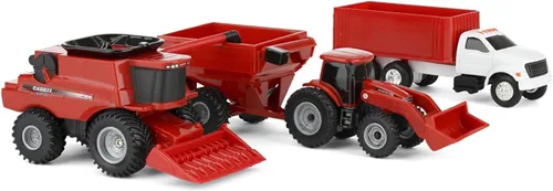 Vista 2 de ERTL 1/64 Collect N Play Case IH Harvest - Juego de 4 piezas ZFN47004