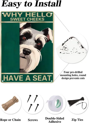 Vista 127 de Labrador Retriever - Letrero de metal con texto en inglés "Why Hello Sweet Cheeks Have A Seeks Have A Seeks" (1683)