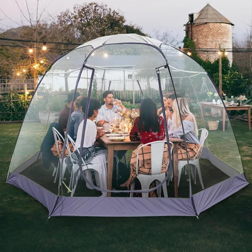 Vista 8 de Screen Houses Pop-up Outdoor Camping Tent, 540 Degree Fully Transparent Non Dead Corner Gazebo