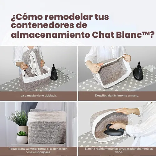 Vista 9 de CHAT BLANC Cestas de cuerda de algodón para organizar Cestas de almacenamiento para estantes Cesta de cuerda para almacenamiento, cestas Marrón