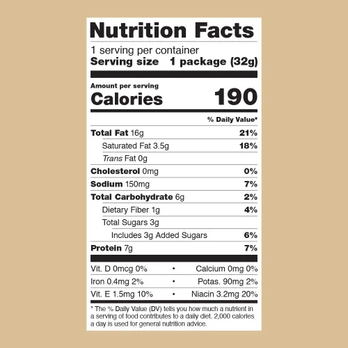 Vista 2 de SKIPPY Mantequilla de maní natural cremosa en paquetes individuales de extrusión, 1.15 oz (8 sobres)