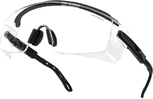 Vista 10 de UKNOW Gafas de seguridad sobre anteojos, gafas de seguridad antivaho ANSI Z87.1, gafas protectoras ajustables