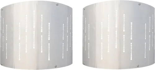 Vista 11 de Royal Designs, Inc. Do It Yourself Drum Hardback Lamp Shade with Stencil Design, UNO Drop Fitter, HB-644U-8BLK-2, Black, 8 x 8 x 8, Pack of 2