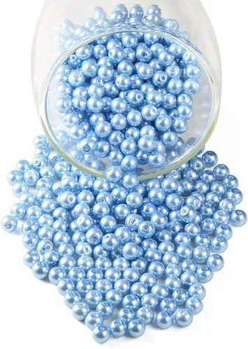 Vista 25 de YouLuo 200 piezas de cuentas de perlas de cristal Cuentas redondas de perlas de cristal checo pequeñas y brillantes de satinado para joyería