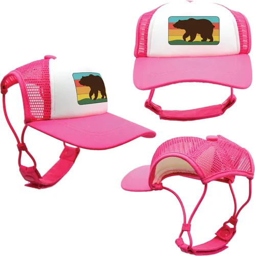Vista 11 de Nature Collection, sombreros de camionero PupLid para perros (XXS) Protección solar elegante de alta calidad para el perro moderno, ajustable